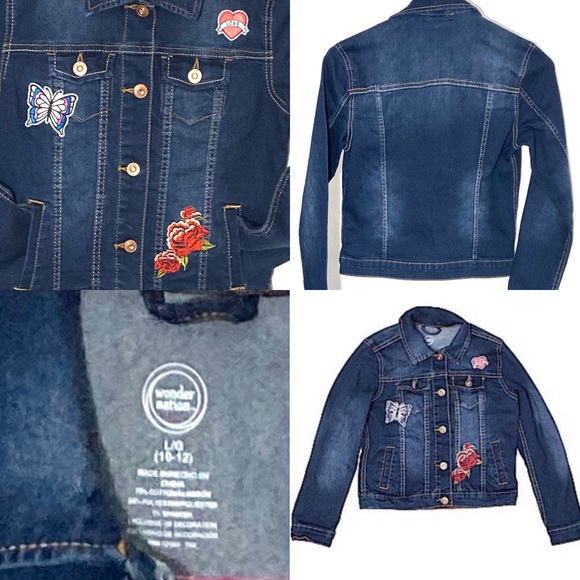 Wonder Nation Girls Denim Jacket - Picture 5 of 5